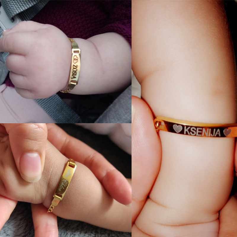 Coordinates Bracelet - Vnox Kız Erkek için Bebek Adı