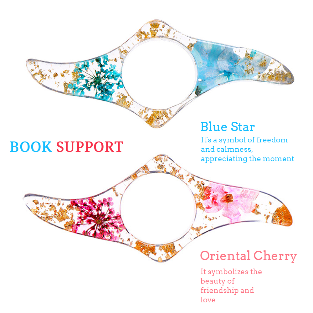 Dried Flower Bookmark - Zarif Kurutulmuş Çiçekler Başparmak Kitap Desteği
