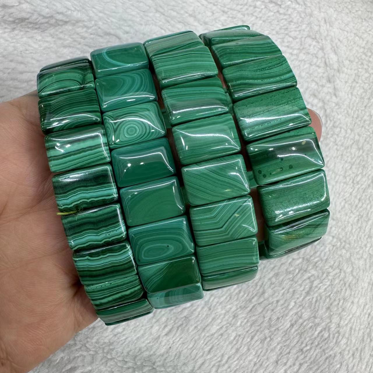 Coordinates Bracelet - Hakiki doğal yeşil malakit Chrysocolla bilezik