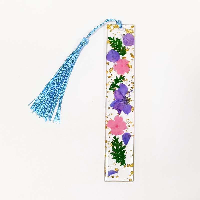 Dried Flower Bookmark - 5 adet Yaratıcı Şeffaf Akrilik Kurutulmuş