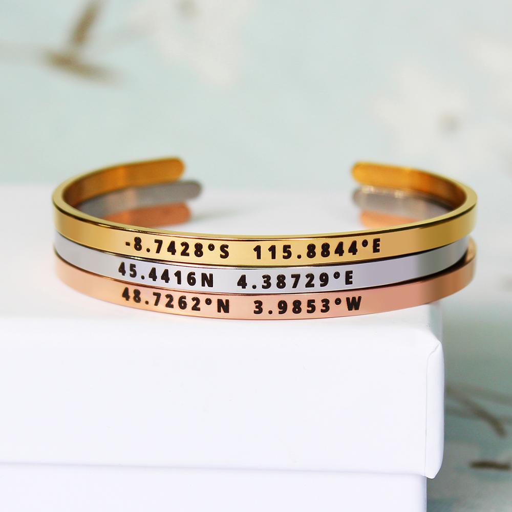 4mm genişlik özel koordinat bi - Coordinates Bracelet incelemesi ve fiyatı