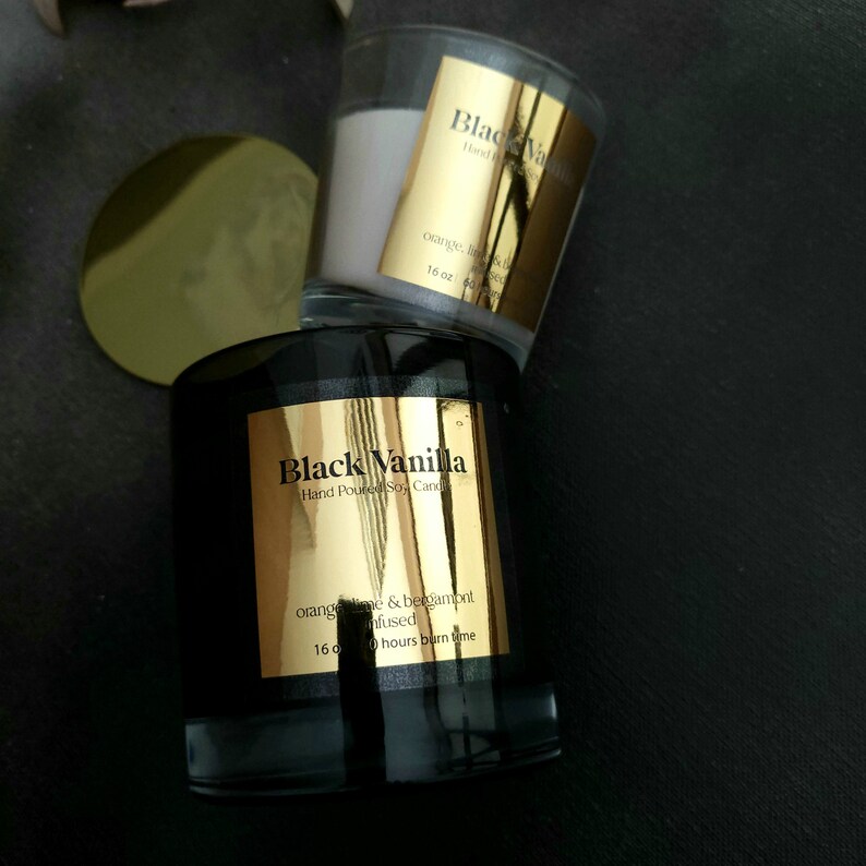Özel parlak altın gümüş etiket - Personalised Candle Label incelemesi ve fiyatı